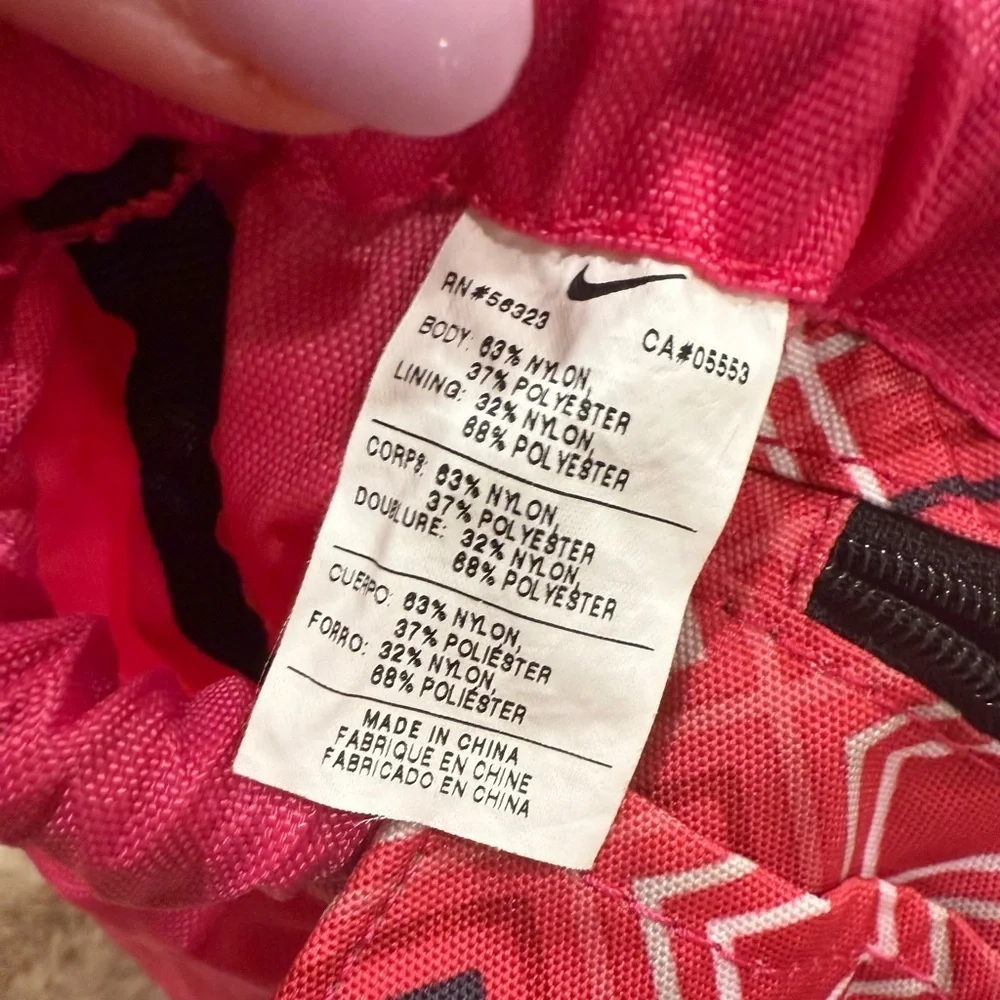 Nike Drawstring Bag OS Pink Silver Black